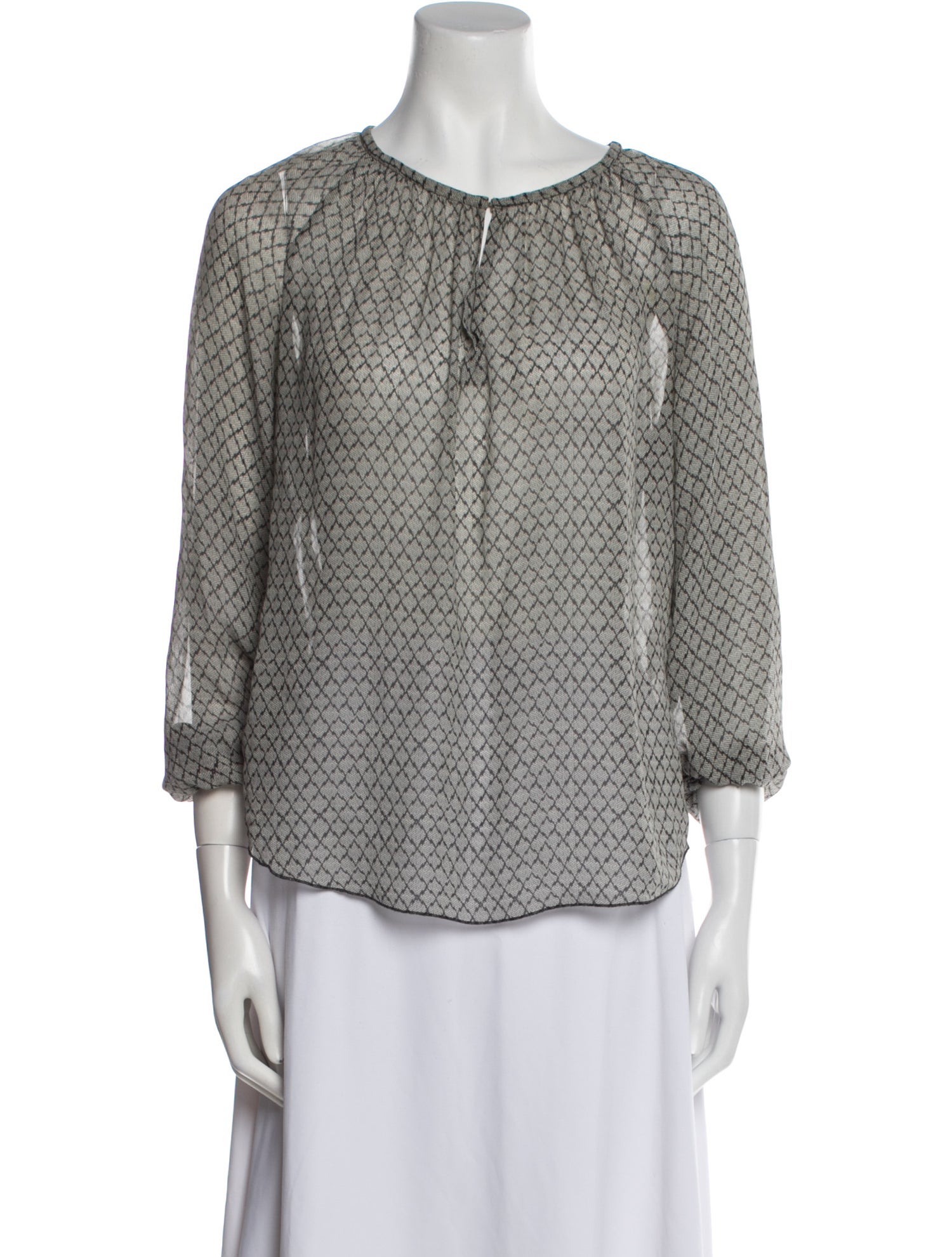 Isabel Marant Printed Scoop Neck Blouse